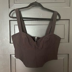 H&M Black Crop Corset Top Worn Once